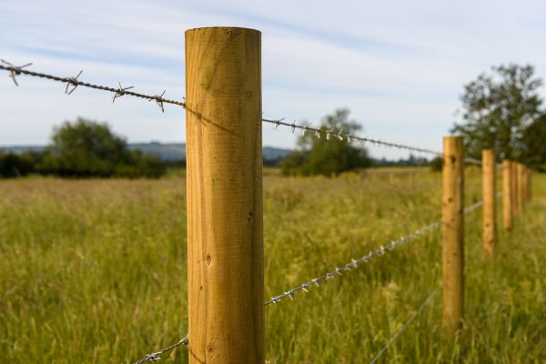 Barb Wire Fence Installation
