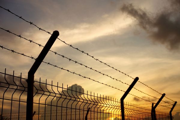 Barbed Wire Fence Installation