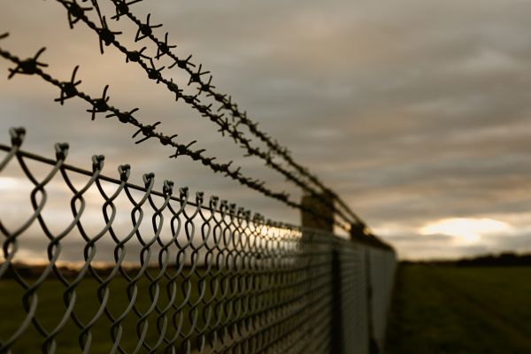 Barbed Wire Fence Installation