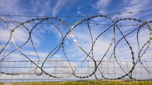 Barbed Wire Fence Installation