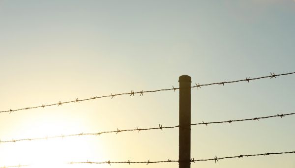 Barb Wire Fence Assembly